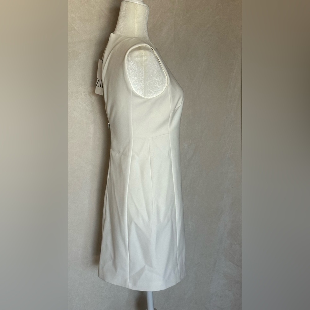 Zara Dress white sleeveless - Picture 3 of 4